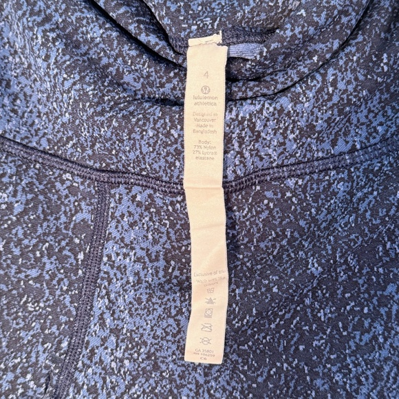 Lululemon Wunder Under Crop High-Rise Tight Size 4,Blue Mineral Deposit Luxtreme - Picture 8 of 16